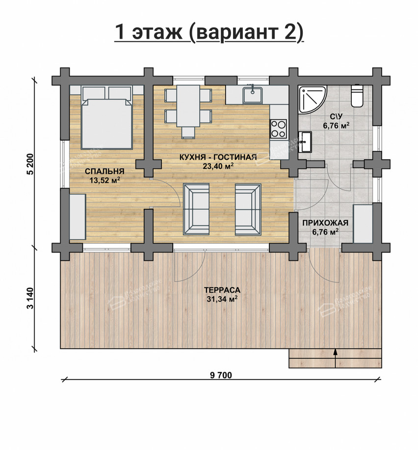 Дом из бревна VZ-171